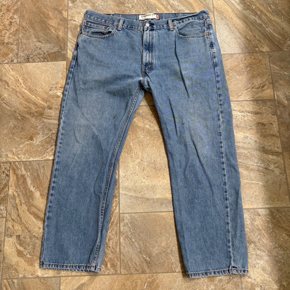 Levi's Straight Fit Jeans Classic Medium Wash Denim Pants 40x29